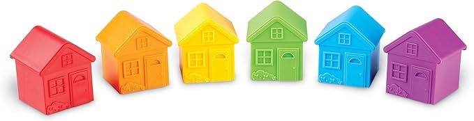 Learning Resources All About Me Sorting Houses - 12 Pieces, Ages 3+ Fine Motor & Sorting Skills, Montessori Toys, Special Education Actives, Imaginative Play