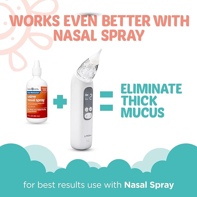 Baby Nasal Aspirator - Rechargeable Electric Nose Sucker Baby Nose Cleaner - Toddlers Booger Mucus Sucker - Baby Vac Nasal Aspirator - Infant Booger Suction Removal Device