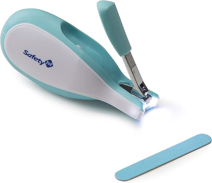 Safety 1st Sleepy Baby Nail Clipper With Built-in LED Light 2 Pack, Colors May Vary