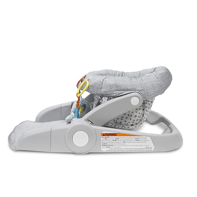 Bright Starts Learn-to-Sit 2-Position Floor Seat (Heather Gray) – Sit Baby Up in This Adjustable Baby Activity Seat Appropriate for Ages 4-12 Months – Includes Toys, Funfetti Neutral