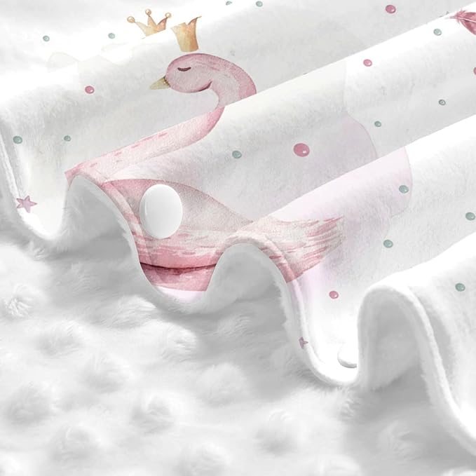 Custom Baby Car Seat Canopy with Name, Personalized Stroller Baby Car Seat Covers for Girls, Minky Nursing Carseat Cover for Breastfeeding, Car Seat Canopies for Infant Newborn(Crown Swan)