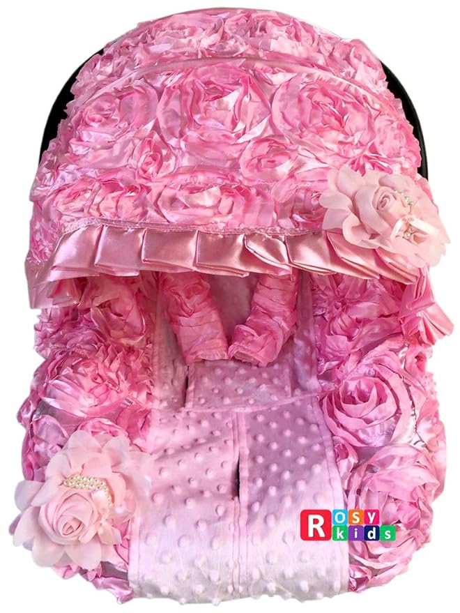 Rosy Kids Infant Carseat Canopy Cover 3pc Whole Caboodle, Baby Car Seat Cover Outdoor Kit, Color03NR14