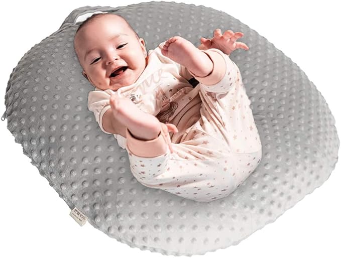 OWLOWLA Newborn Lounger Cover,Minky Removable Slipcover Fits Newborn Lounger for Baby Boy Girl(White)