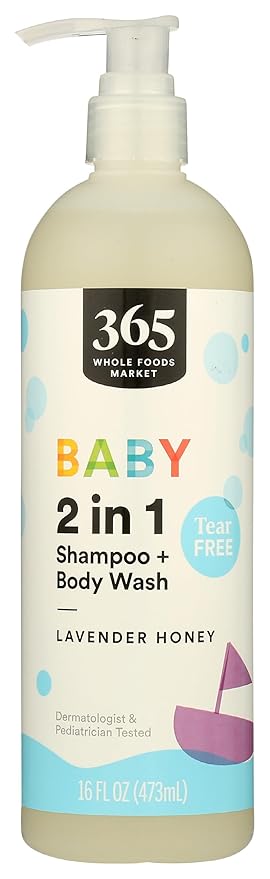 365 by Whole Foods Market, Shampoo Body Wash 2 In 1 Baby & Up Lavender Honey, 16 Fl Oz