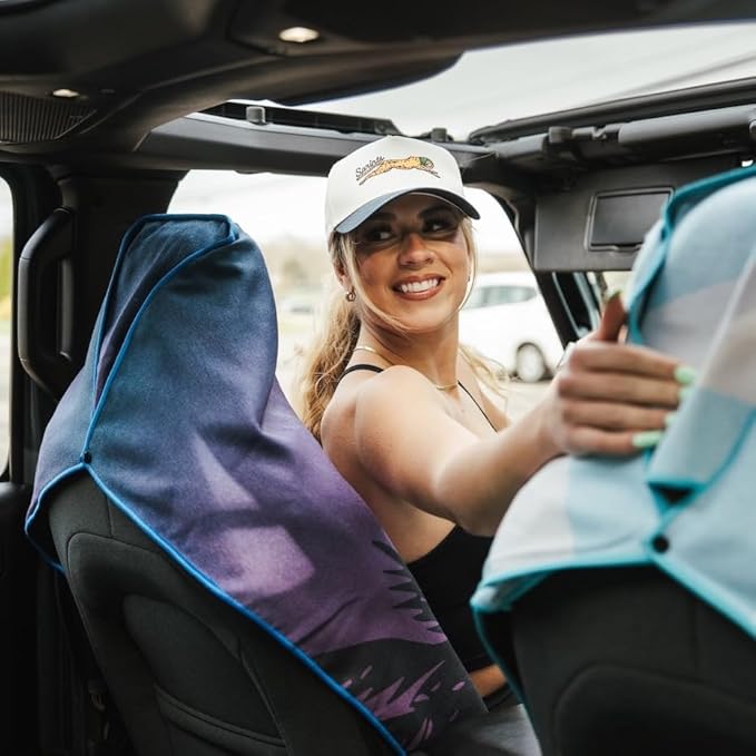 Sprints Athletic Running Towel, Full-Sized, Car Seat Cover - Performance Microfiber (Tropic Twilight)