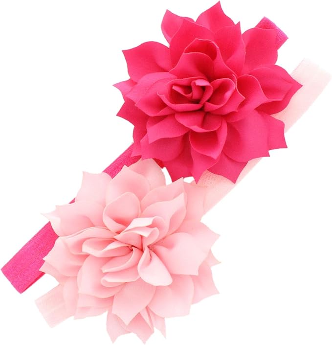 My Lello Petal Flower Headbands Baby - Girls - Toddler Stretchy Elastic Pair