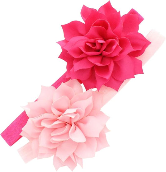 My Lello Petal Flower Headbands Baby - Girls - Toddler Stretchy Elastic Pair