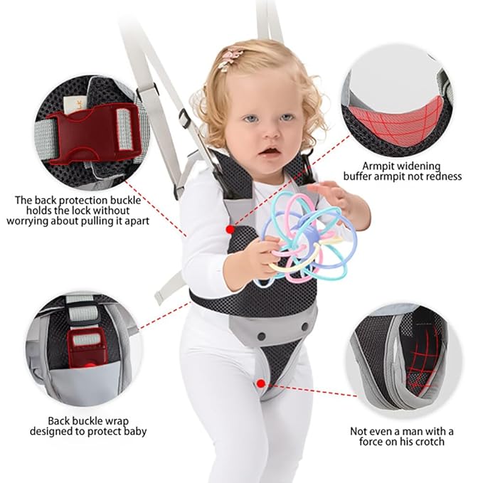 Baby Walking Harness - Toddler Walker Harness Adjustable Assistant Belt - Handheld Kids Walker Helper - Infant Learning Walk Support Assist Trainer Tool for 8-24 Month Old (Chicken)