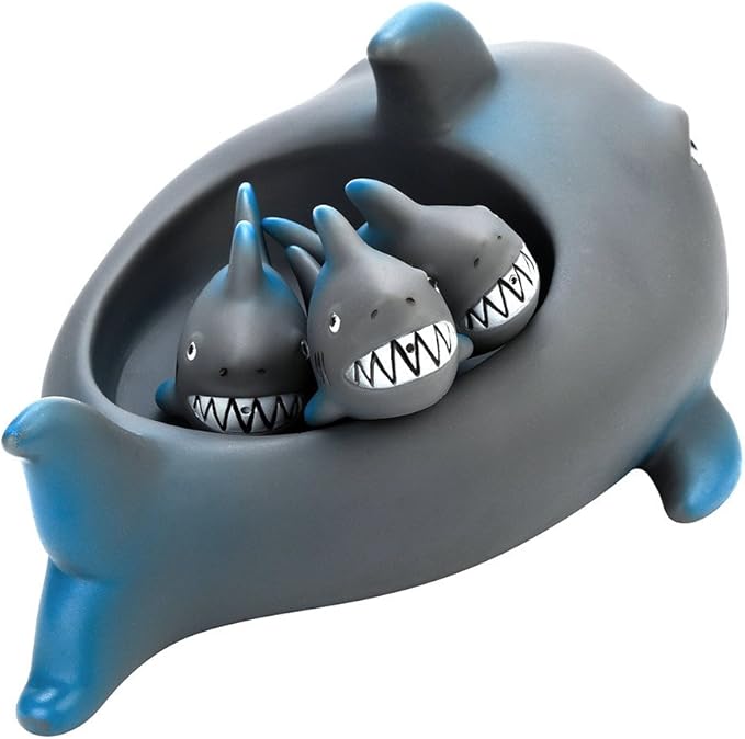 Playmaker Toys Rubber Baby Bath Animal Family Toy Sets (Shark)