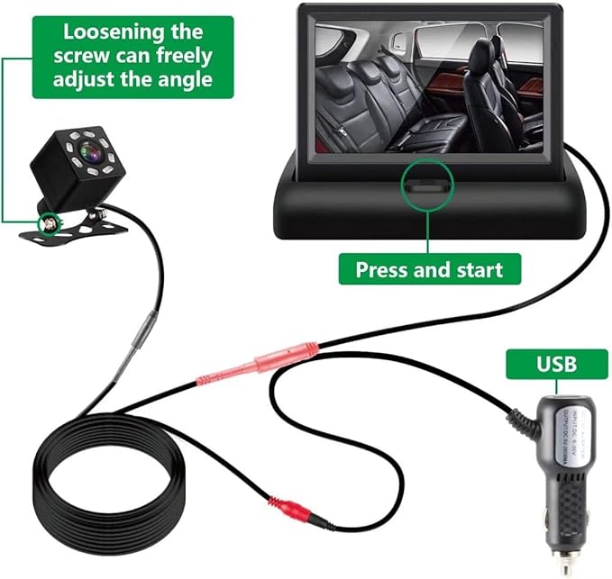 Baby Car Mirror Safety Seat Mirror Camera and Monitor with Infrared Night Vision Best Baby Monitor for Car Seat