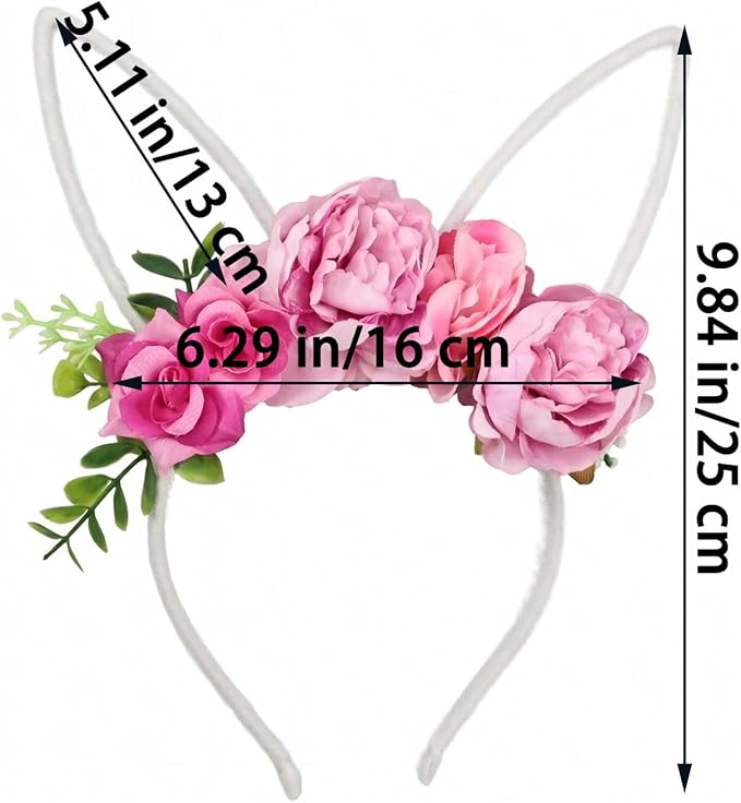 Children Easter Bunny Ears Headband Long Ear Hairband for Baby Girls Infant Toddlers Kids