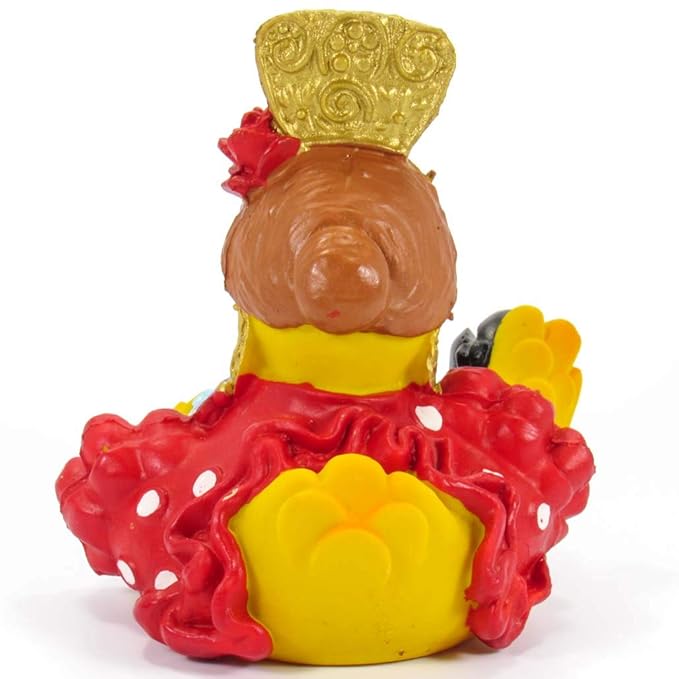 Flemeca Spanish Dancer Rubber Duck Bath Toy | All Natural, Organic, Eco Friendly, Squeaker | Imported from Barcelona, Spain