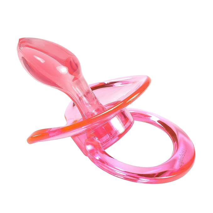 LittleForBig BigShield Adult Sized Pacifier Candy Gloss Pacifiers Set - Pink and Green