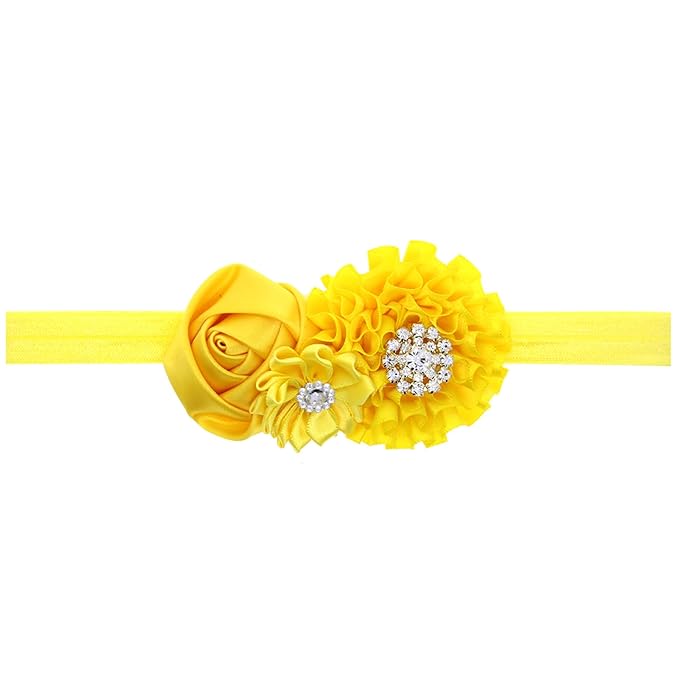 Baby Girl Headbands with Bows.(FD88) (Yellow Pink White)