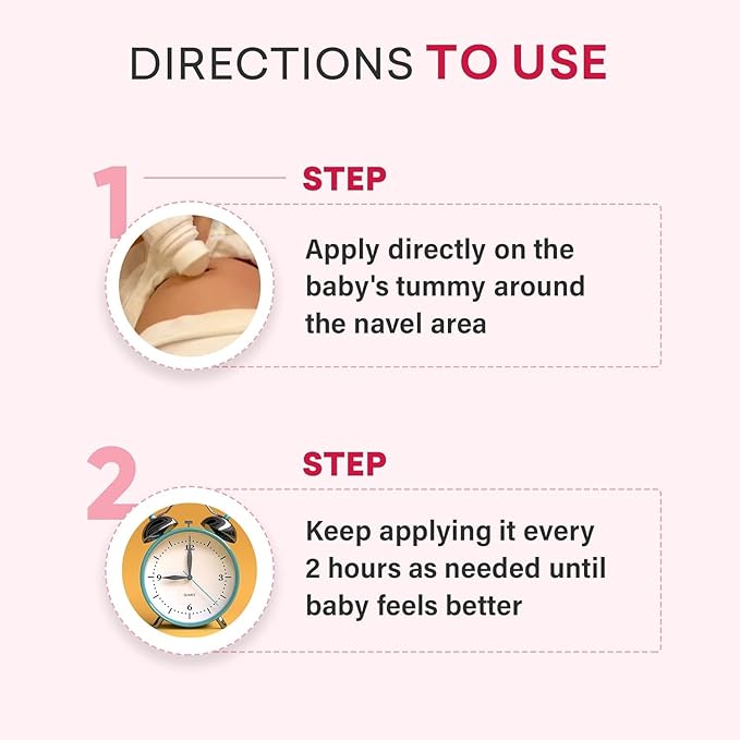 Baby Organo Hing Roll On for Gas, Colic & Indigestion Relief – Tummy Roll On for Babies & Newborns – Fast Acting Natural Ayurvedic Formula – 40ml / 1.35 fl oz