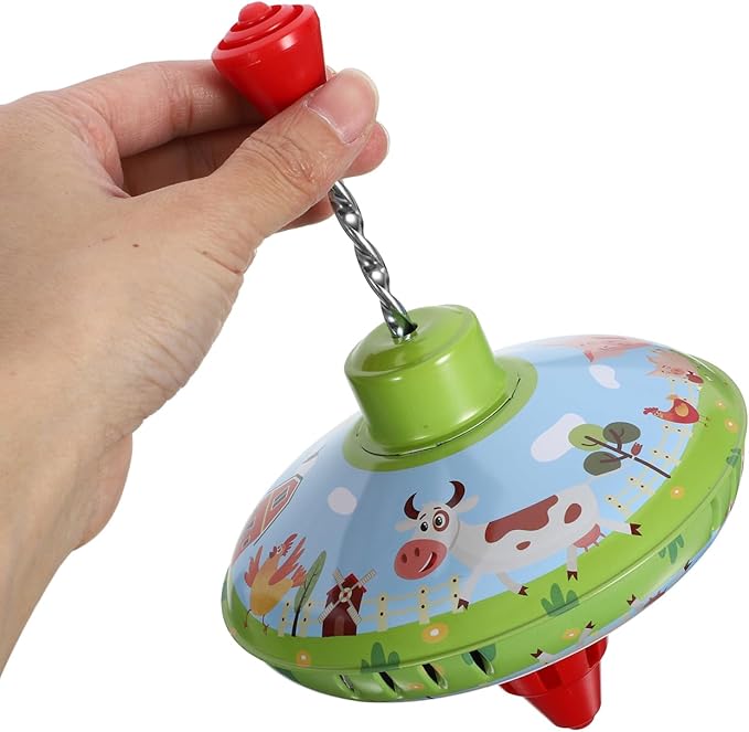 1pcs Spinning Tops for Kids: Traditional Metal Spinning Top Toy for Girl Boy Educational Kindergarten Toys Party Favors