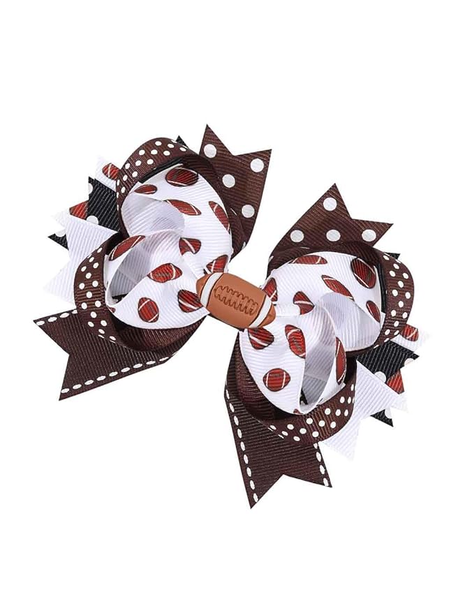 BBTDIN Baby Hair Band with Football Bows and Turban Headband for Girls (E0-Hair Clips)