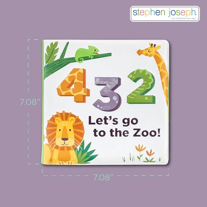 Stephen Joseph, Floating Color Changing Bathtime Book, Toddler Bath Toys, Axolotl