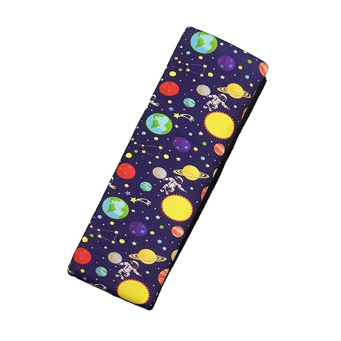 Baby Seat Belt Strap Cover, 2 Pcs Kids Car Seat Belt Cushions Pads, Shoulder Strap Protectors for Girls Boys (Space 4A)