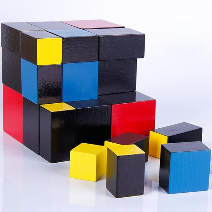 Montessori Math Materials for Preschool Early Learning Tool Toys (Trinomial Cube)