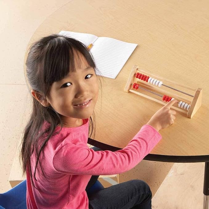 hand2mind 20-Bead Wooden Rekenrek Abacus Classroom Set, Colored Abacus for Kids Math, Wooden Counting Math Manipulatives, Bead Counters for Kids Math, Homeschool Supplies (Set of 26)