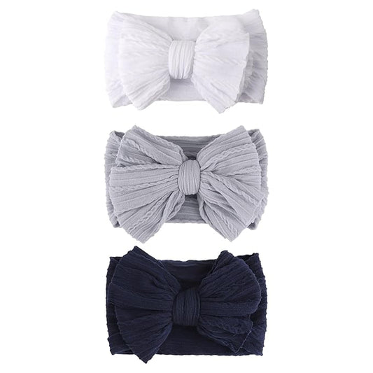 AQOKKA Baby Bows Headbands Nylon Baby Girl Headbands Soft Handmade Hairbands Toddler Hair Accessories for Girls Baby Newborn Infant Kids