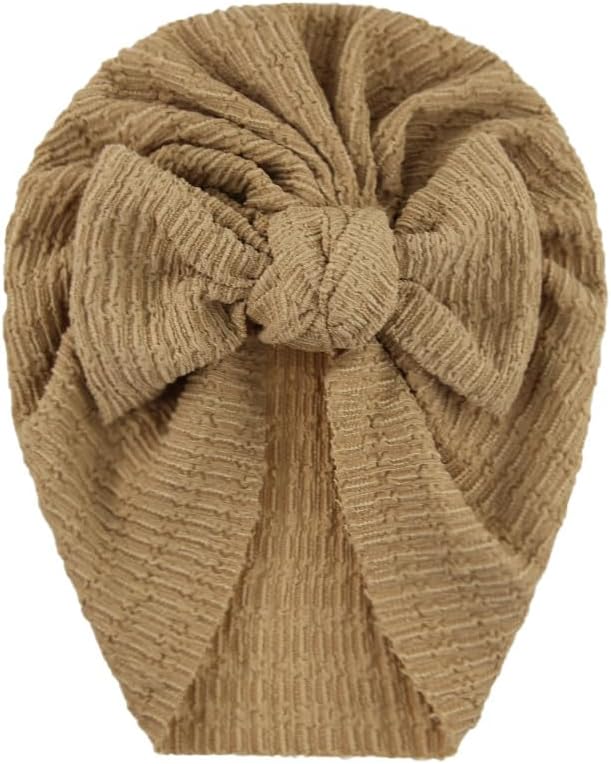 Newborn Babies Headwrap Hat Infant Toddler Cotton Soft Cute Nursery Beanie Headbands Top Bowknot Cap