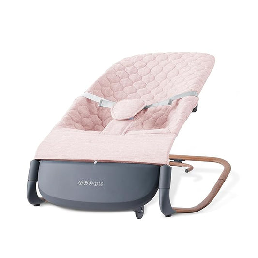 VaVaSoo Electric Baby Rocker - Infants to Toddlers Chair (Up to 40 lbs) Battery-Powered Automatic Rocking Seat with Music, Timer, Multi-Speed Settings & Adjustable Positions