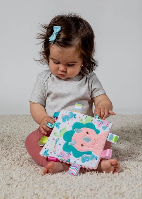 Taggies Crinkle Me Baby Paper and Squeaker Soft Toy, 6.5 x 6.5-Inches, Aroar-a-Saurus Dinosaur