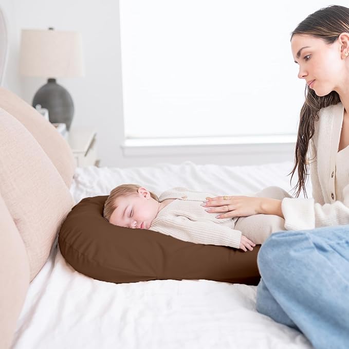 100% Waterproof Baby Lounger Cover - 2-Ply Organic Cotton Slipcovers Keep Your Lounger Clean & Your Baby Comfy - Machine Washable - (Lounger Not Included) - Brown