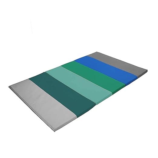 FDP SoftScape Space Saver Foldable Children's Play Mat - Soft, Sturdy 1.5 inch Thick Foam, 3-Fold Floor Mat Indoor Active Play, Tummy Time, Stretching for Kids - Contemporary, 13231-CT