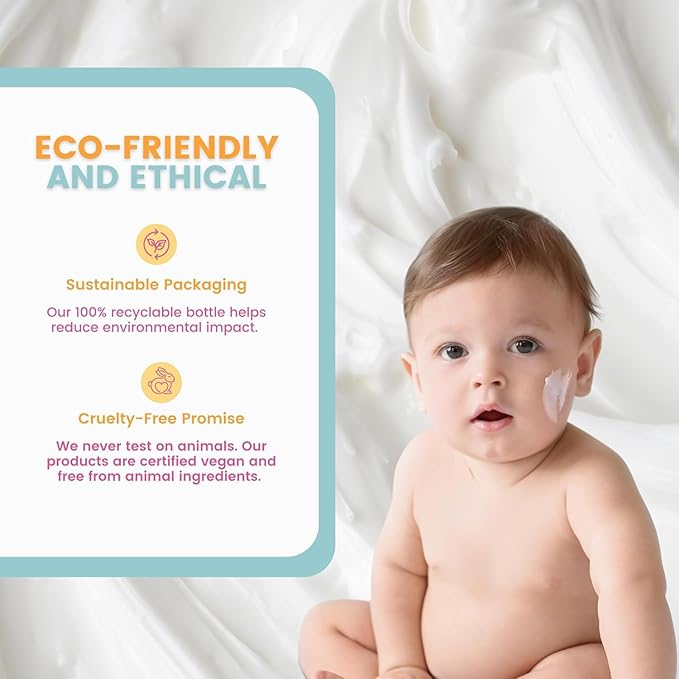 Organic Baby Shampoo, Plant-Based, Vegan & Gentle, Moisturizing, Baby Essentials for Newborn and Toddler, Suitable for All Skin Type 10.14 Fl Oz