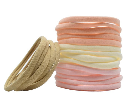 Super Soft Nylon Headband for Newborn Baby Girl Kids, High Stretchy, 20pcs for DIY Crafts