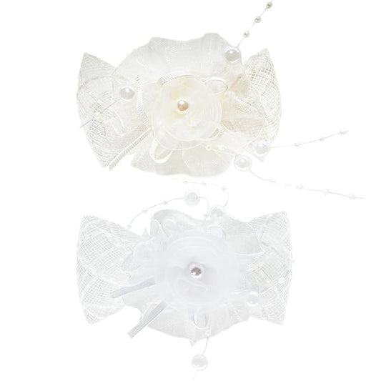 Baby Girls Floral Hair Bows Clips, 2Pcs Glitter Gold Flower Hair Barrettes Alligator Clips, Hair Accessories for Toddlers Kids Teens