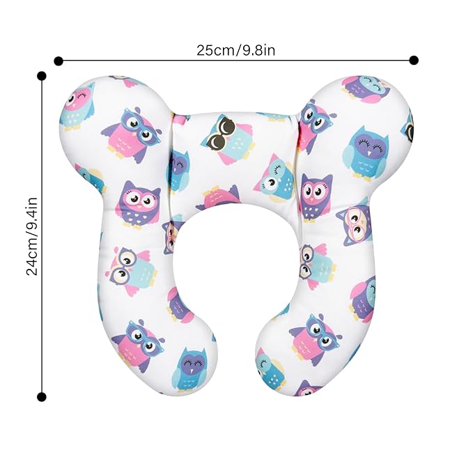 Baby Neck Pillow - Upgraded Baby Support Travel Head Pillow, Portable Headrest for Toddlers & Children for Car Rides, Planes, Road Trips (A7)