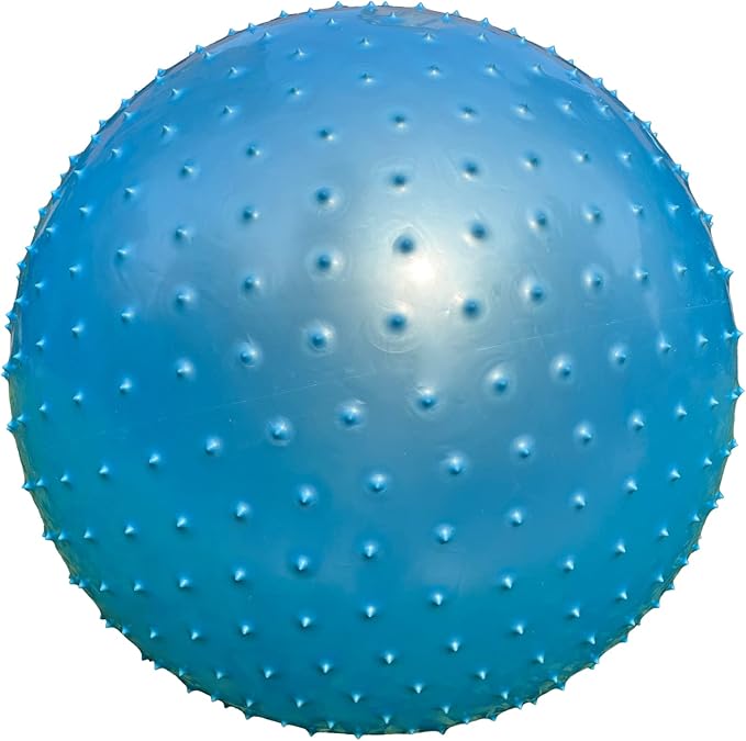 Large Sensory Massage Ball for Kids, 2-Pack 33.5" 85CM Bouncy Exercise Balls for Toddlers, Big Inflatable Toys with Spikes, Outdoor Giant Yoga Balls, Large Beach Ball (2 Set Bluish Grey)