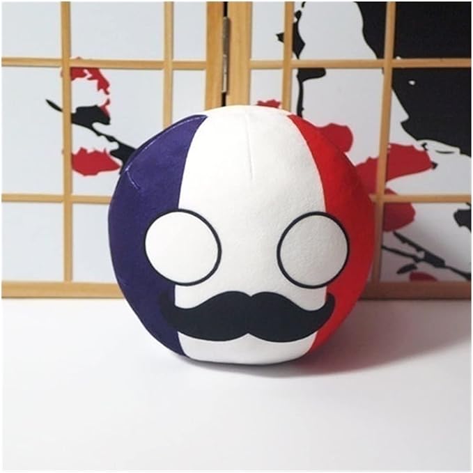 7.9in Poland Ball，Countryball，Canada, United Kingdom, France, Country Ball Decorations, Anime Cosplay,Country Balls, Plush Toys (Color : France1, Size : 20cm)