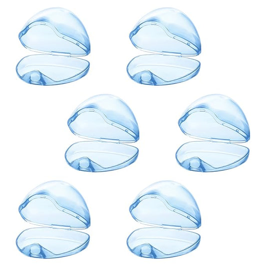 Accmor Pacifier Case, Pacifier Holder Case, Pacifier Container for Travel, BPA Free,Transparent Blue, 6 Pack