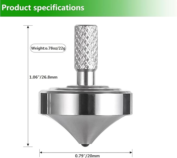 Stainless Steel Spinning Top, Precision Mini Desktop Gyroscope, Kill Time Reduce Stress ADHD Toys, Perfect Balance Gyro (Style 3)