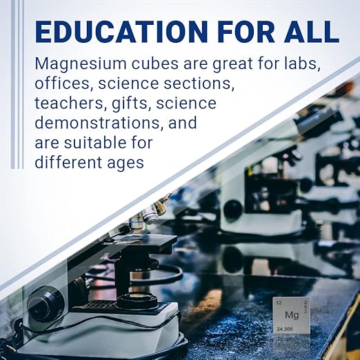 Magnesium Element Cube- Engraved - 1"