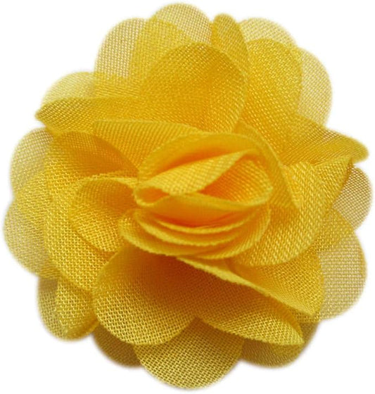 YYCRAFT Pack of 30 Chiffon Flower 2" Hair Flower Headband-Bright Yellow