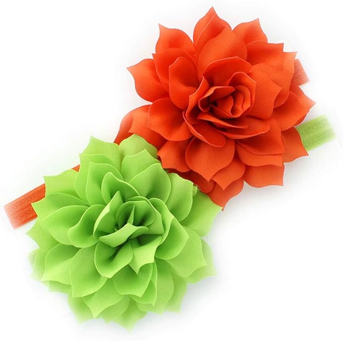 My Lello Petal Flower Headbands Baby - Girls - Toddler Stretchy Elastic Pair