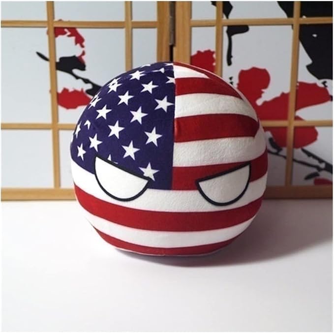 7.9in，Poland Ball，Countryballs, Canada, United Kingdom, France, Country Ball,Decorations, Anime Cosplay, Plush Toys (Color : America1, Size : 20cm)