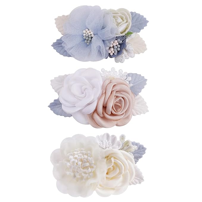 Flower Hair Clip BFNAAgirl Baby Girl Hair Bows Hair Accessories Alligator Clips for Infants Toddlers Gift (one size, flower8265)