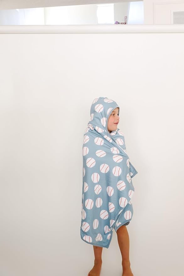 Copper Pearl Hooded Bath Towels Premium Knit/Terry Cloth Toddler Towels with Hood, Pockets, and Cool Designs - Great to Gift and Make Bath Time Fun - Big Kids Hooded Towel, Slugger