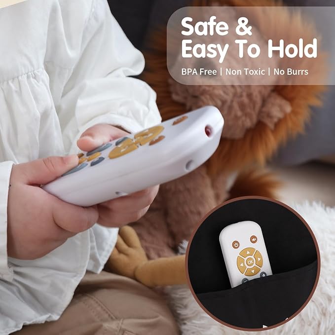 Nueplay Realistic Learning Controller with Light & Music – Interactive Educational Toy for Toddlers, Trilingual English/Spanish/French Number Learning & Pretend Remote Play for Kids Ages 1-3,White.
