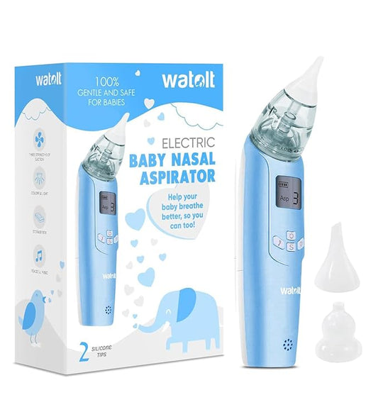 Watolt Baby Nasal Aspirator - Electric Nose Suction for Baby - Automatic Booger Sucker for Infants - Battery Powered Snot Mucus Remover for Kids Toddlers