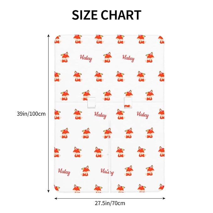 Personalized Red Little Cute Fox Baby Infant Car Seats Canopy for Babies with Name, Custom Lightweight Covers for Baby Boys Girls, Minky Nursing Breastfeeding Stroller Canopies for Newborn