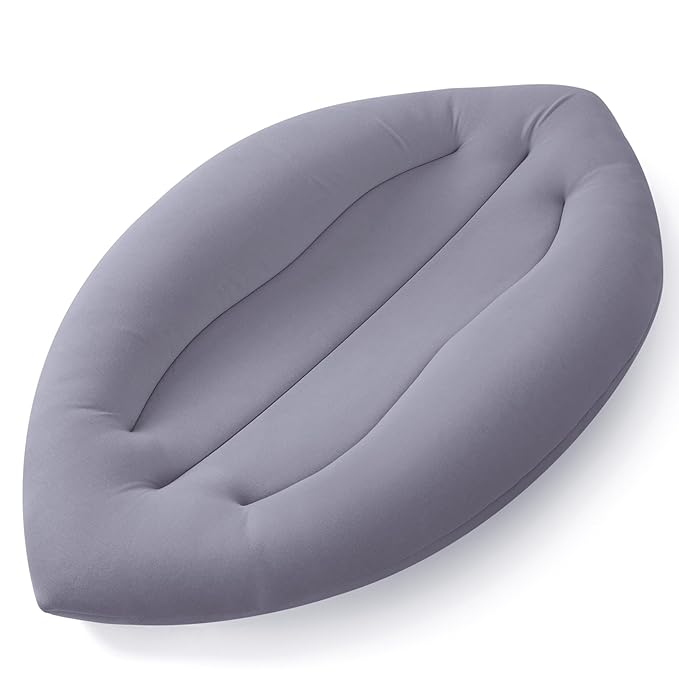 Baby Lounger for Newborn: Skin-Friendly & Breathable for 0-12 Months Infant Tummy Time Playtime & Diaper Changes - Portable & Lightweight Cushion for New Parents (Gray)