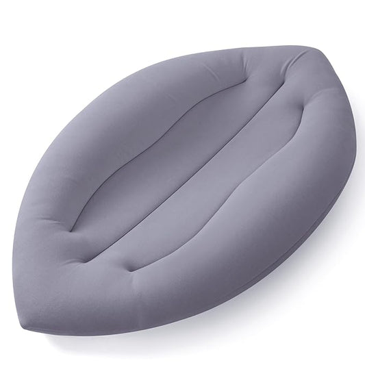 Baby Lounger for Newborn: Skin-Friendly & Breathable for 0-12 Months Infant Tummy Time Playtime & Diaper Changes - Portable & Lightweight Cushion for New Parents (Gray)